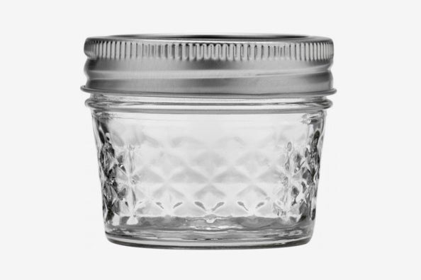 Ball 4-oz. Quilted Crystal Jelly Jar with Lid and Band.